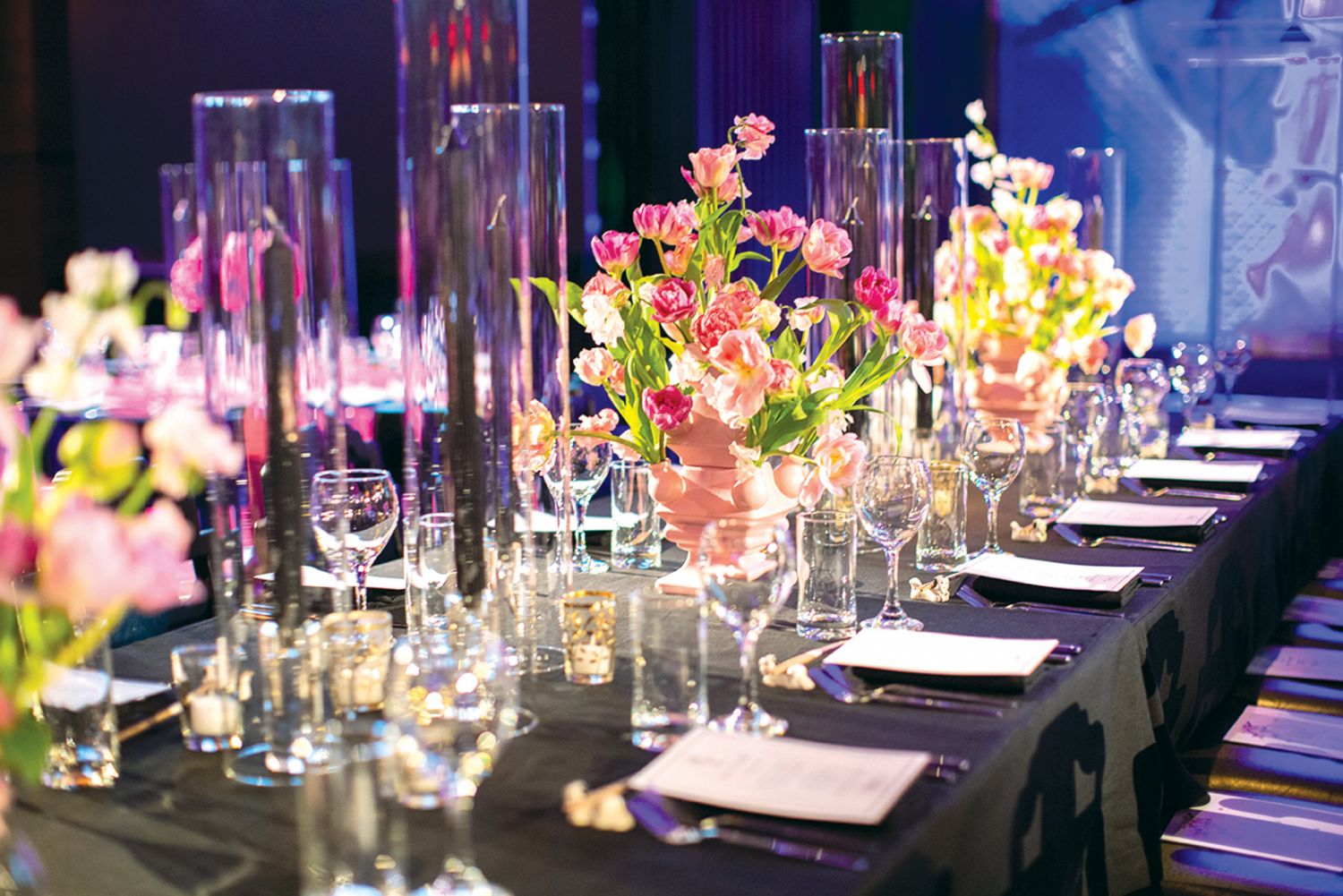 A beautiful set-up by event designer David Monn