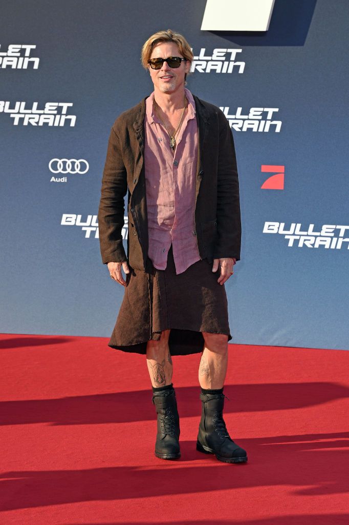 BERLIN, GERMANY - JULY 19: US actor Brad Pitt attends the "Bullet Train" premiere at Zoo Palast on July 19, 2022 in Berlin, Germany. (Photo by Tristar Media/WireImage)