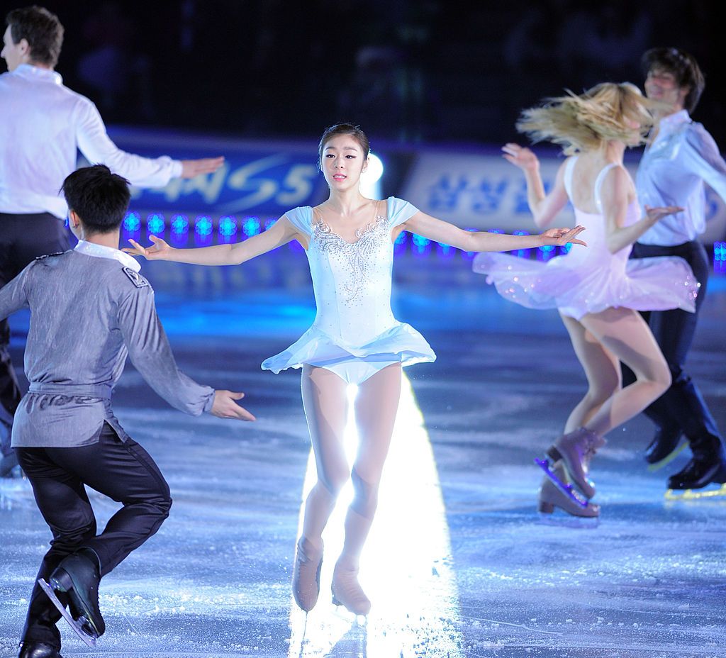 SEOUL, SOUTH KOREA - MAY 06: Kim Yu-Na performs onstage during the All That Skate 2014 at Olympic Park on May 6, 2014 in Seoul, South Korea. (Photo by The Chosunilbo JNS/Multi-Bits via Getty Images)