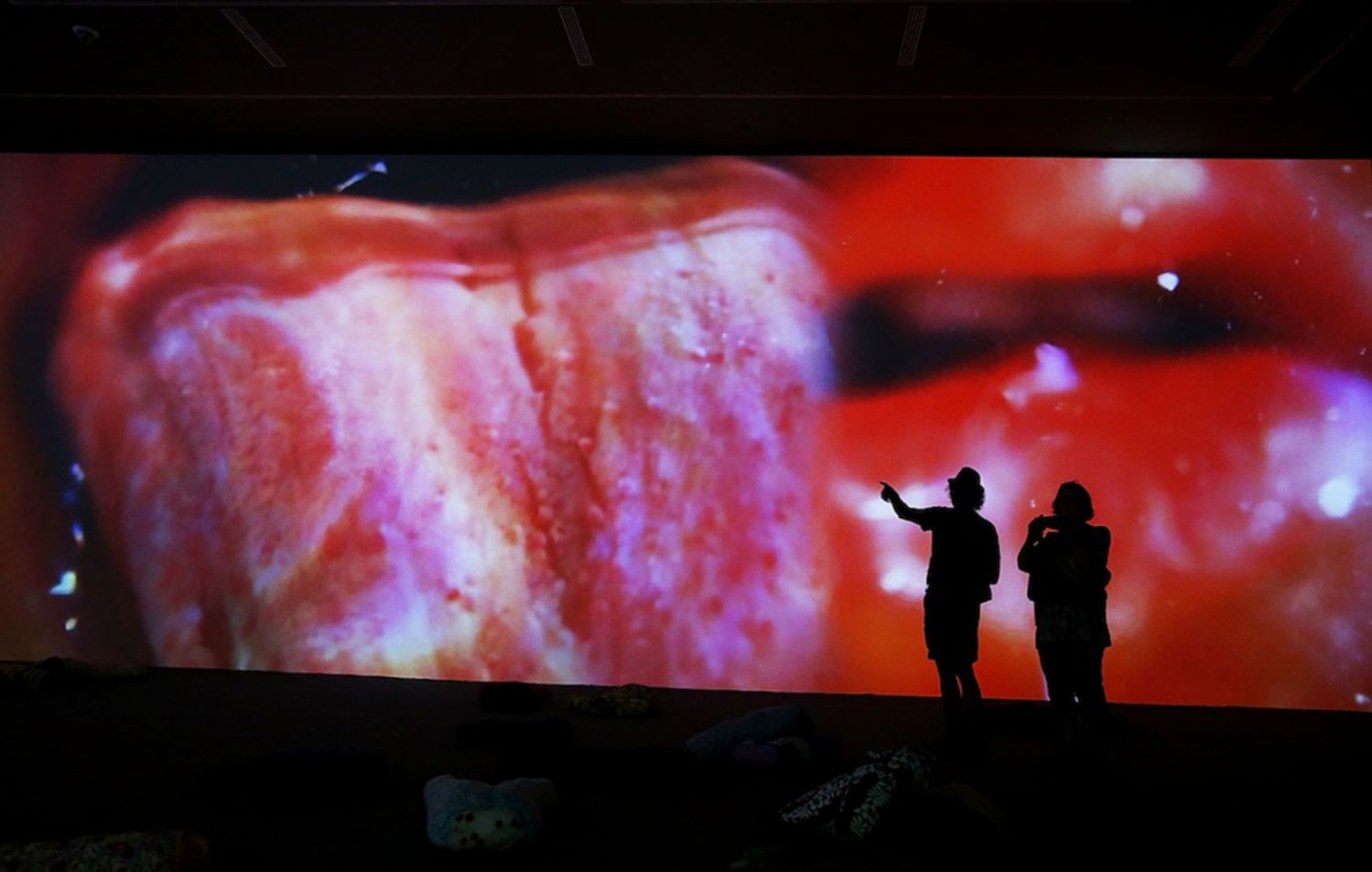 Artist XX's sculpture 'XX' is displayed during a media preview as part of the 19th Beinnale of Sydney at Cockatoo Island on March 18, 2014 in Sydney, Australia.