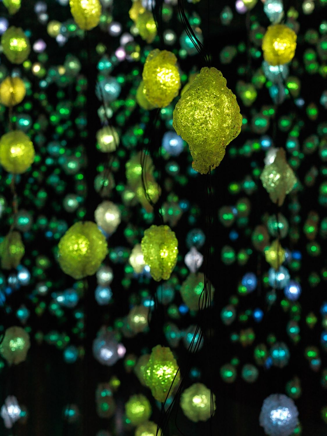 Pixelwald Motherboard (Pixelforest Mutterplatte), 2016. Installation view, New Museum, 'Pipilotti Rist: Pixel Forest', New York NY, 2017. Photo: EPW Studio© Pipilotti RistCourtesy the artist, Hauser & Wirth and Luhring Augustine