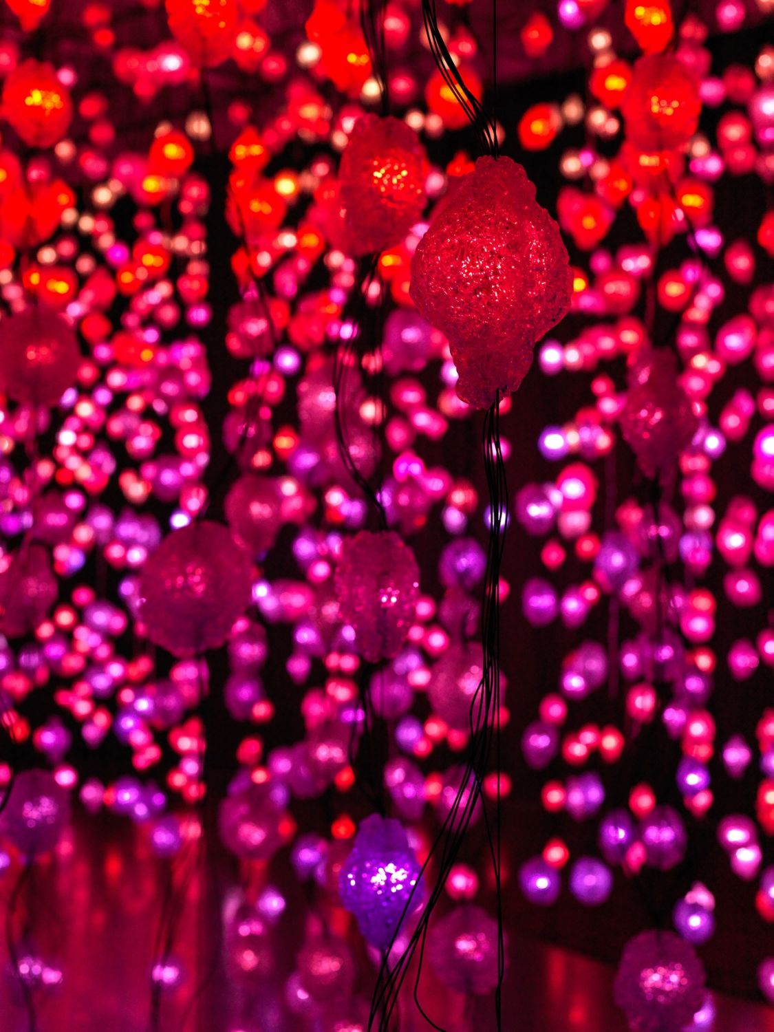 Pixelwald Motherboard (Pixelforest Mutterplatte), 2016. Installation view, New Museum, 'Pipilotti Rist: Pixel Forest', New York NY, 2017. Photo: EPW Studio© Pipilotti RistCourtesy the artist, Hauser & Wirth and Luhring Augustine