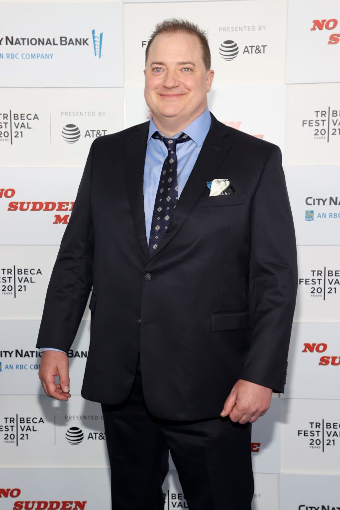 NEW YORK, NEW YORK - JUNE 18: Brendan Fraser attends the "No Sudden Move" premiere during the 2021 Tribeca Festival at Battery Park on June 18, 2021 in New York City. (Photo by Cindy Ord/Getty Images for Tribeca Festival)