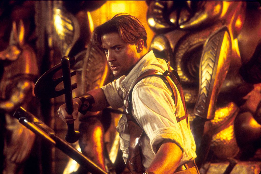 388583 01: Rick O''Connell (played by Brendan Fraser, left) faces a new threat in "The Mummy Returns." (Photo by Keith Hamshere/Universal Studios)