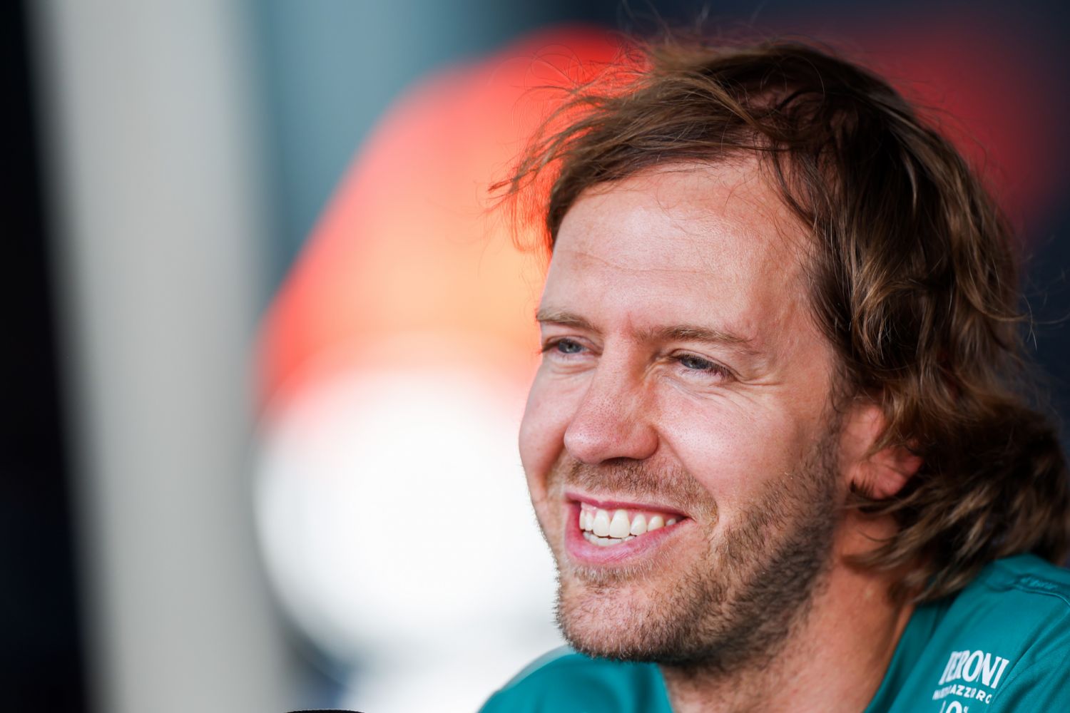 BUDAPEST, HUNGARY - JULY 28: Sebastian Vettel of Aston Martin and Germany during the media session after announcing his retirement at the end of the season during previews ahead of the F1 Grand Prix of Hungary at Hungaroring on July 28, 2022 in Budapest, Hungary. (Photo by Peter J Fox/Getty Images)