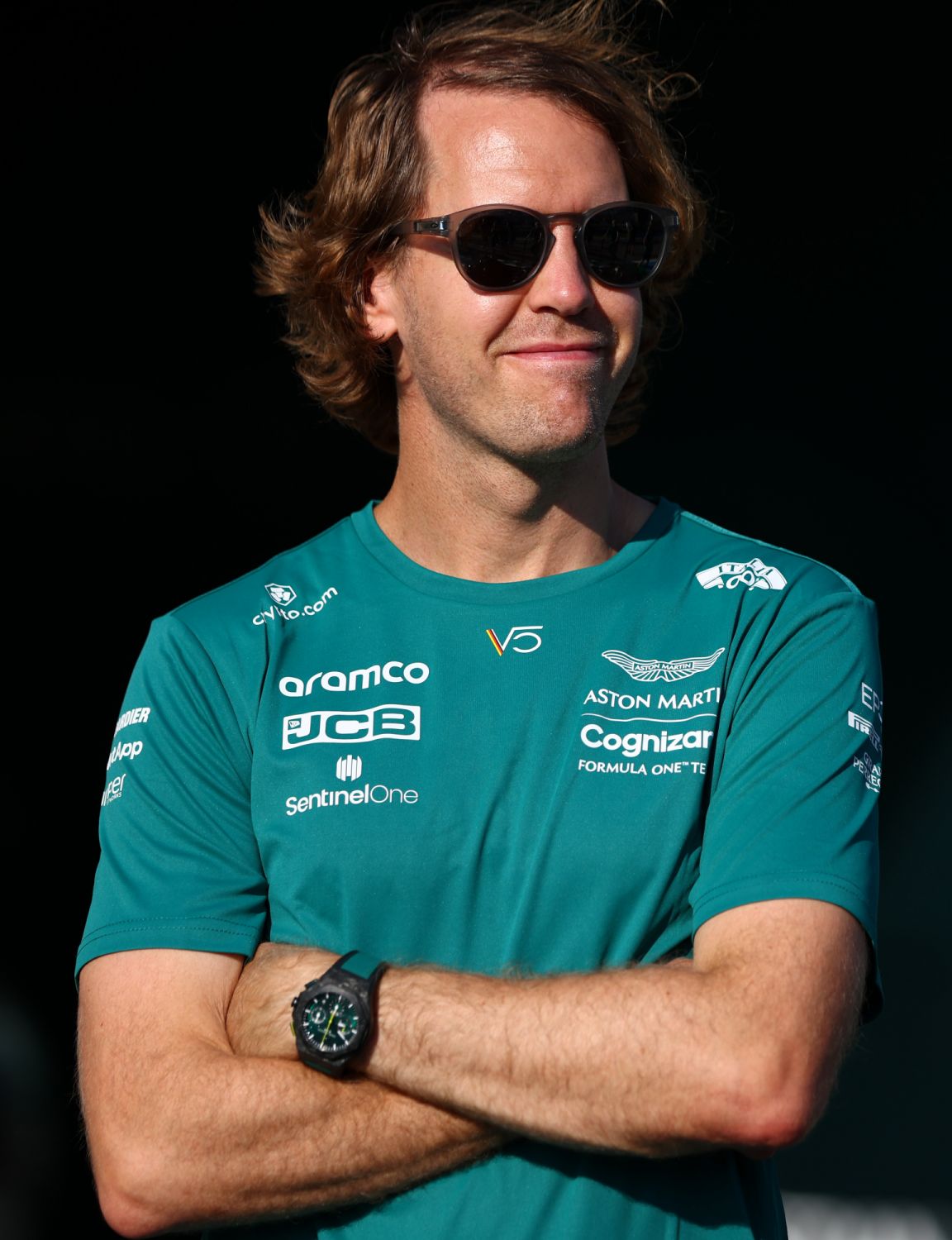 LE CASTELLET, FRANCE - JULY 21: Sebastian Vettel of Germany and Aston Martin F1 Team looks on during previews ahead of the F1 Grand Prix of France at Circuit Paul Ricard on July 21, 2022 in Le Castellet, France. (Photo by Clive Rose/Getty Images)