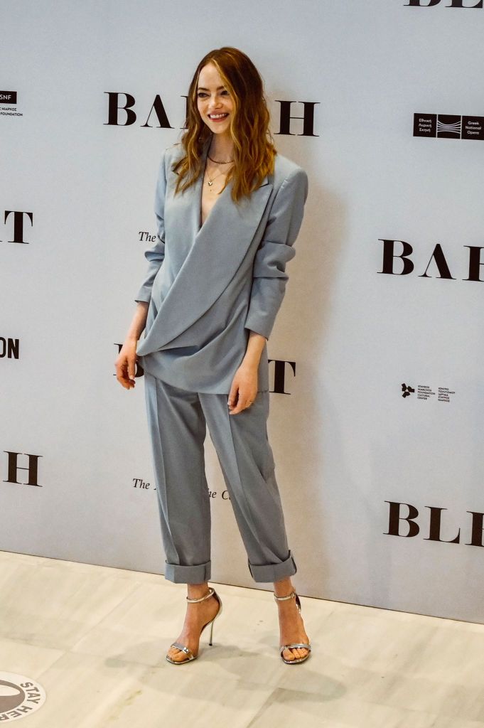 ATHENS, GREECE - MAY 05: Actress Emma Stone,arrive for the screening of "Bleat" at the Greek National Opera in Athenson May 5, 2022 in Athens, Greece. (Photo by Milos Bicanski/Getty Images)