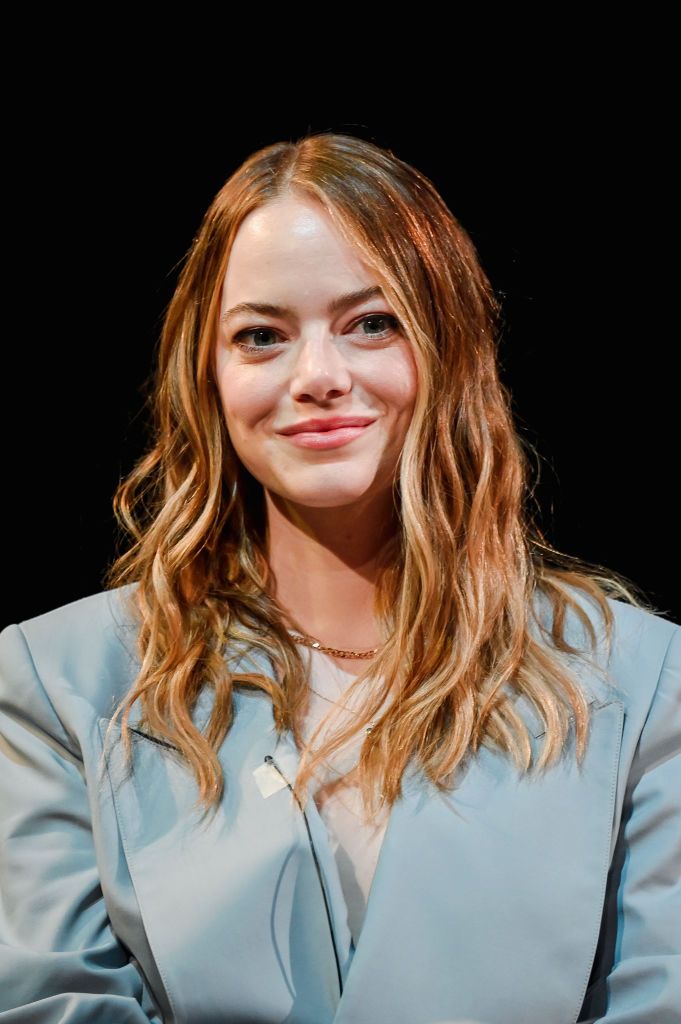 ATHENS, GREECE - MAY 05: Emma Stone attends a press conference after the screening of her new short film "Bleat" of the Greek director Yorgos Lanthimos at the Greek National Opera in Athenson May 5, 2022 in Athens, Greece. (Photo by Milos Bicanski/Getty Images)