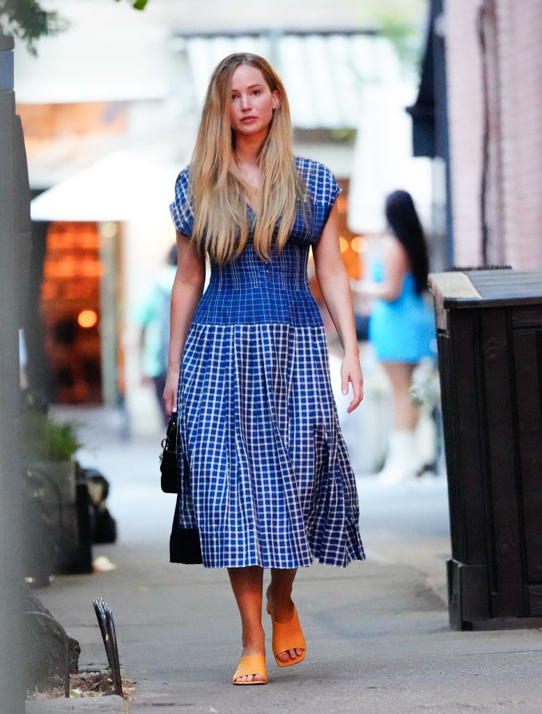 NEW YORK, NEW YORK - JULY 15: Jennifer Lawrence is seen on July 15, 2022 in New York City. (Photo by Gotham/GC Images)
