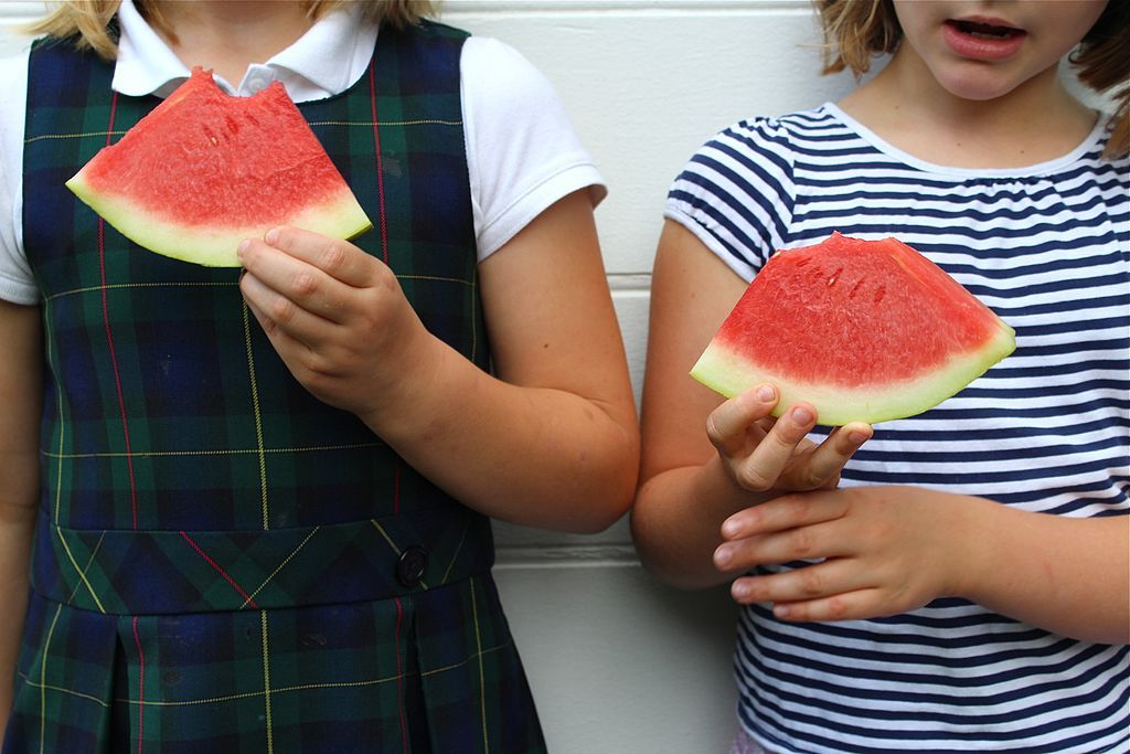 eating watermelon on Memorial Day