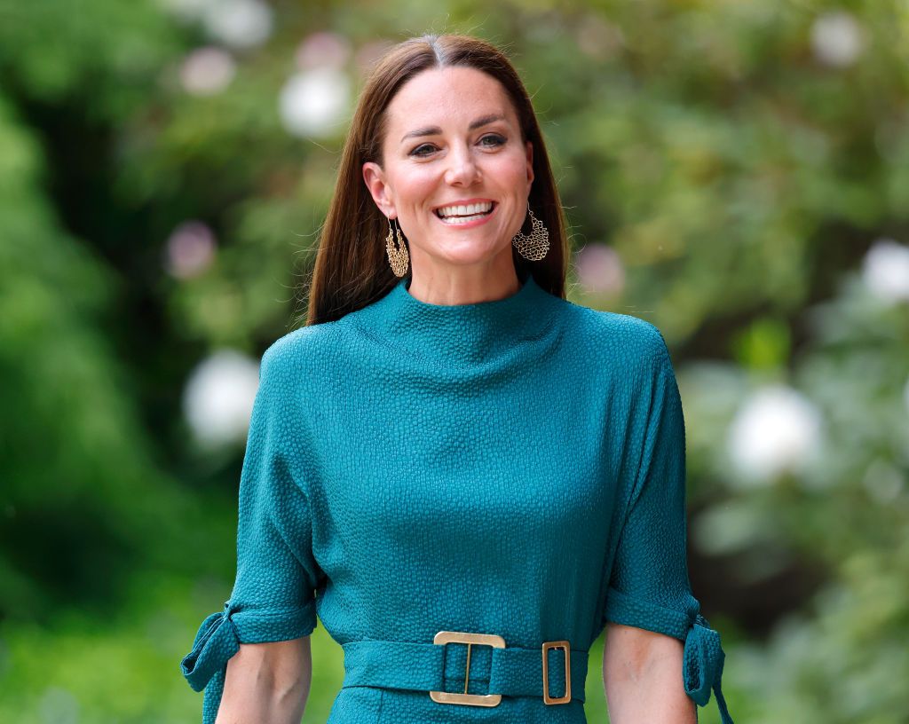 LONDON, UNITED KINGDOM - MAY 04: (EMBARGOED FOR PUBLICATION IN UK NEWSPAPERS UNTIL 24 HOURS AFTER CREATE DATE AND TIME) Catherine, Duchess of Cambridge arrives to present The Queen Elizabeth II Award for British Design at the Design Museum on May 4, 2022 in London, England. The Duchess of Cambridge will present The Queen Elizabeth II Award to an emerging British designer at the event hosted by the British Fashion Council. The award provides continued recognition of the cultural and trade role the British fa