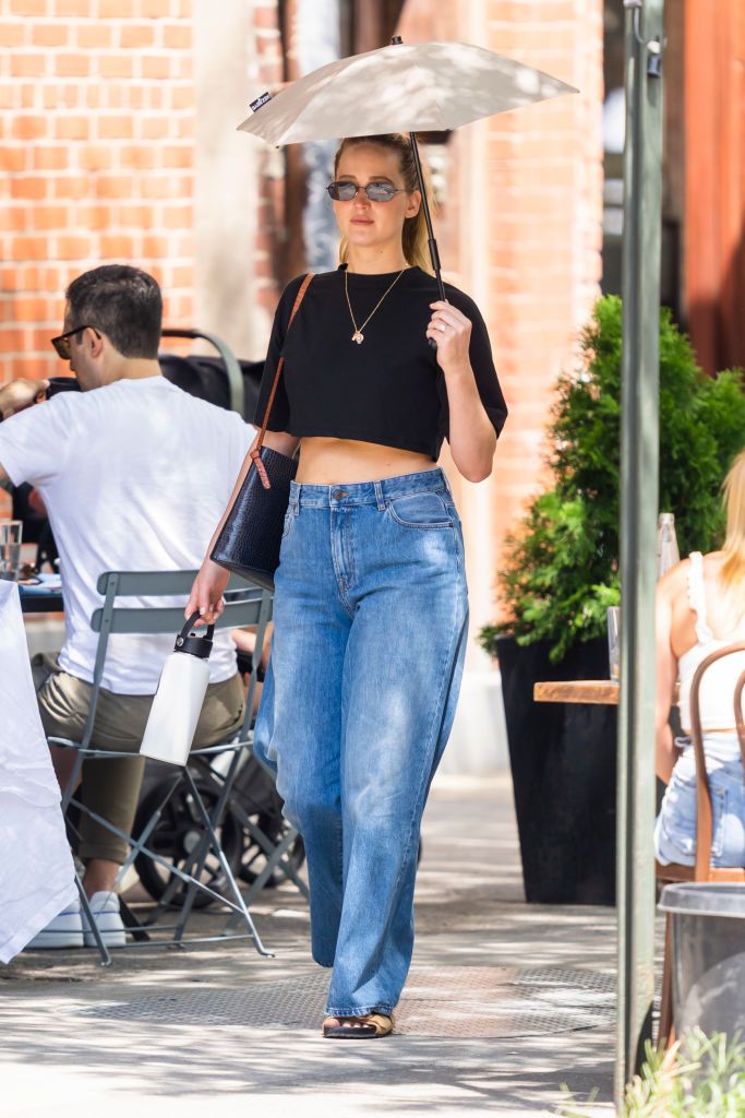 NEW YORK, NEW YORK - JULY 31: Jennifer Lawrence is seen in the West Village on July 31, 2022 in New York City. (Photo by Gotham/GC Images)