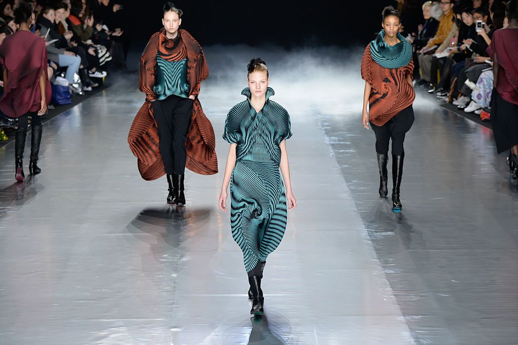 PARIS, FRANCE - MARCH 04: Models walk the runway during the Issey Miyake show as part of the Paris Fashion Week Womenswear Fall/Winter 2016/2017 on March 4, 2016 in Paris, France. (Photo by Francois Durand/Getty Images)