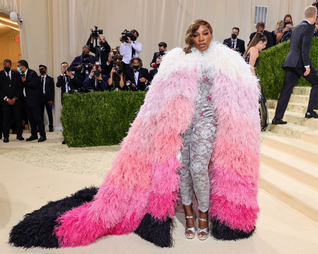 NEW YORK, NEW YORK - SEPTEMBER 13: Serena Williams attends The 2021 Met Gala Celebrating In America: A Lexicon Of Fashion at Metropolitan Museum of Art on September 13, 2021 in New York City. (Photo by Theo Wargo/Getty Images)