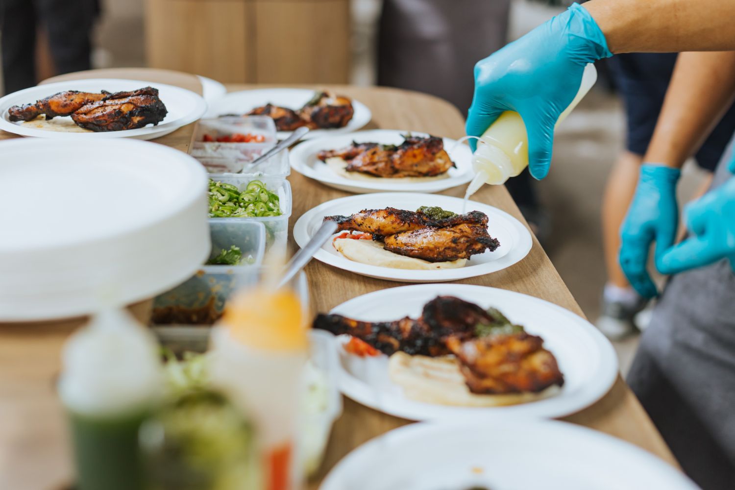 Plating scenes from last year's Big Sunday Barbecue