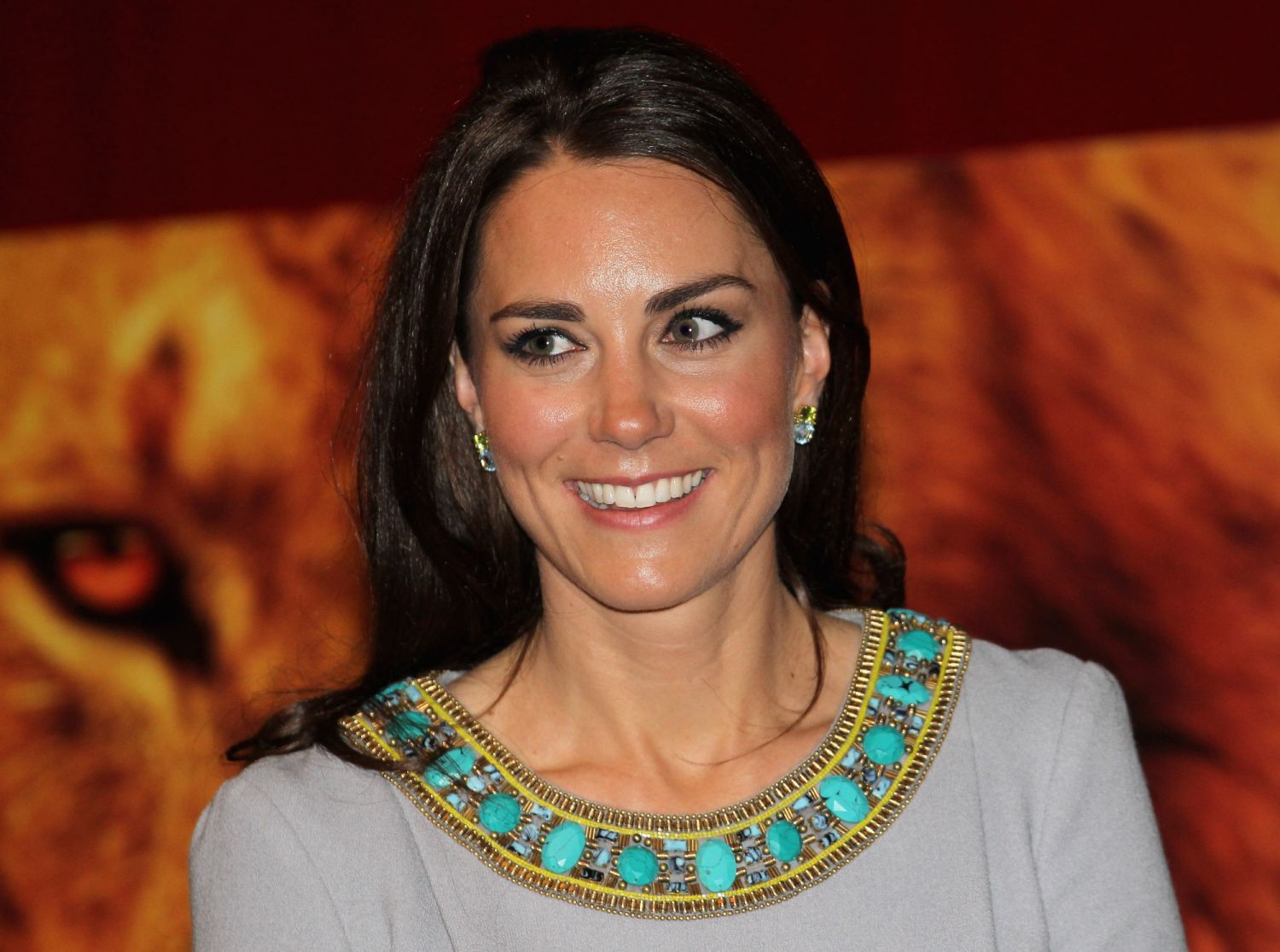 Catherine, Duchess of Cambridge attends the UK Premiere of African Cats wearing Kiki McDonough earrings (Photo: Chris Jackson - WPA Pool /Getty Images)