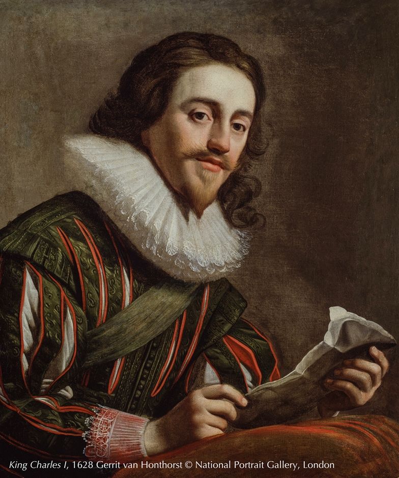英王查理一世〉,格里特.范.洪索斯特於1628創作。圖片版權:英國國家肖像藝廊/圖片由提供由奇美博物館提供。