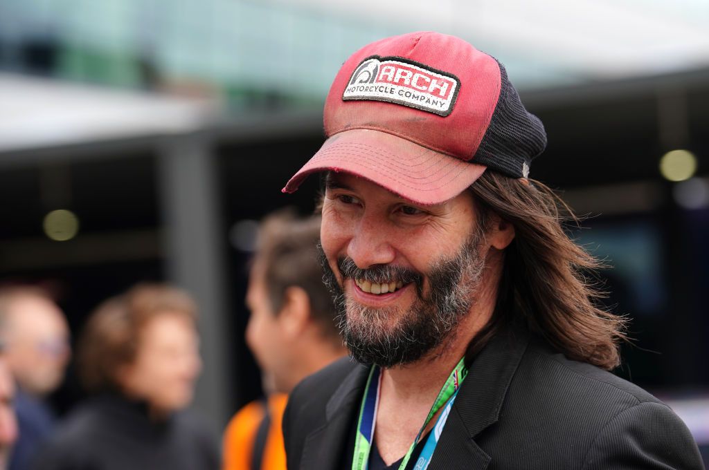 Keanu Reeves ahead of the British Grand Prix 2022 at Silverstone, Towcester. Picture date: Saturday July 2, 2022. (Photo by David Davies/PA Images via Getty Images)