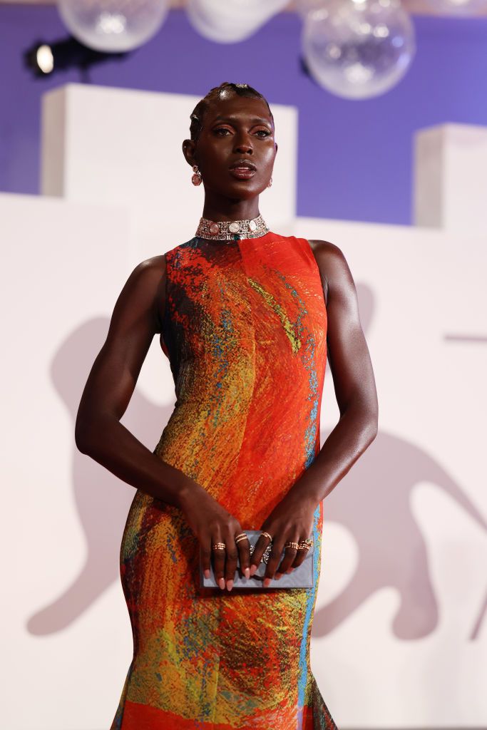 VENICE, ITALY - SEPTEMBER 01: Jodie Turner-Smith attends the "Bardo" red carpet at the 79th Venice International Film Festival on September 01, 2022 in Venice, Italy. (Photo by Stefania D'Alessandro/WireImage)