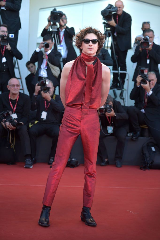 American actor Timothee Chalamet at the 79 Venice International Film Festival 2022. Bones And All Red Carpet. Venice (Italy), September 2nd, 2022 (Photo by Rocco Spaziani/Archivio Spaziani/Mondadori Portfolio via Getty Images)