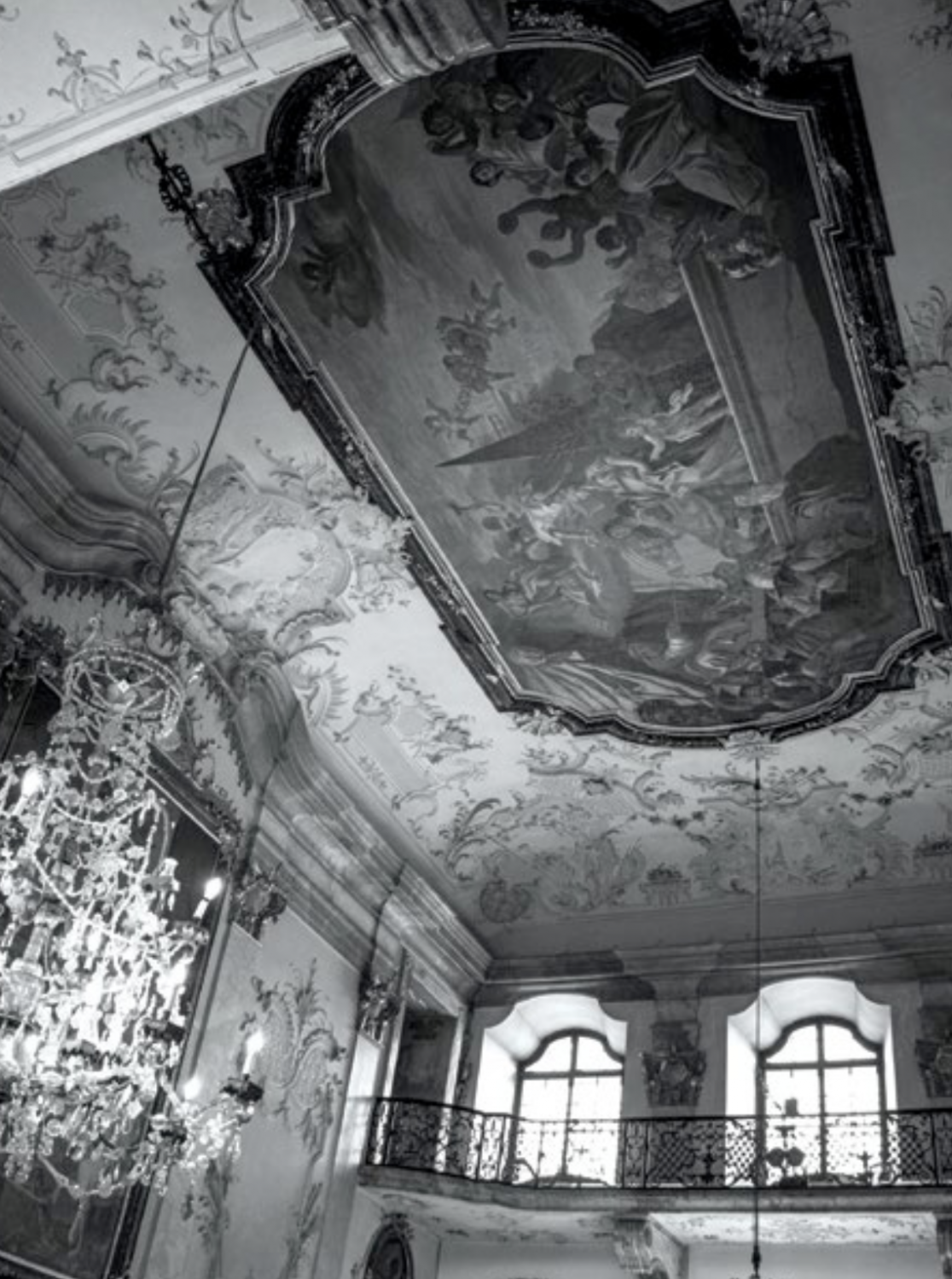 Ceiling murals at St Peter’s Abbey church in Salzburg