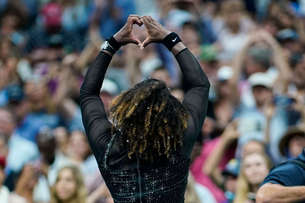 NEW YORK - NEW YORK - SEPTEMBER 2: Serena Williams of United States greets the crowd after being defeated by Ajla Tomlijanovic of Australia during the Women's Singles Third Round match at the USTA Billie Jean King National Tennis Center during the day 5 of the 2022 U.S. Open Tennis Tournament on September 2, 2022. In New York. (Photo by Eduardo MunozAlvarez/VIEWpress)