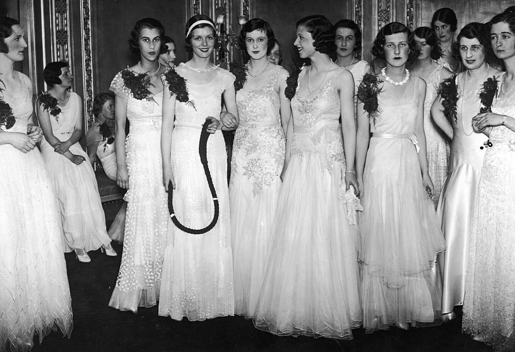 Guests at Queen Charlotte's birthday ball at the Dorchester Hotel, London, May 1931. (Photo by Topical Press Agency/Hulton Archive/Getty Images)