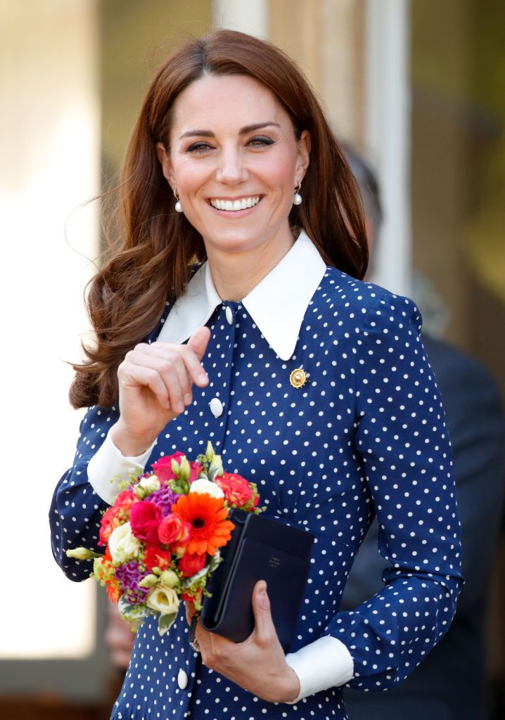 BLETCHLEY, UNITED KINGDOM - MAY 14: (EMBARGOED FOR PUBLICATION IN UK NEWSPAPERS UNTIL 24 HOURS AFTER CREATE DATE AND TIME) Catherine, Duchess of Cambridge visits the 'D-Day: Interception, Intelligence, Invasion' exhibition at Bletchley Park on May 14, 2019 in Bletchley, England. The D-Day exhibition marks the 75th anniversary of the D-Day landings. (Photo by Max Mumby/Indigo/Getty Images)