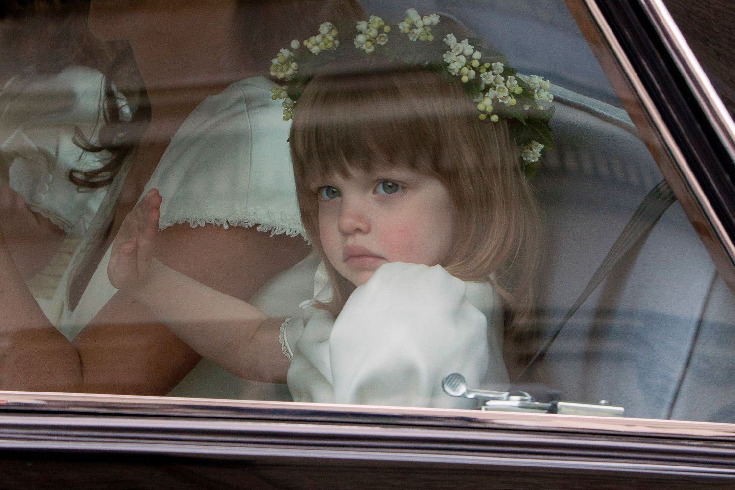 Bridesmaid Eliza Lopes, the granddaughter of the Duchess of Cornwall, leaves the Goring Hotel ahead of the Royal Wedding of Prince William to Catherine Middleton. (Photo: Getty Images)
