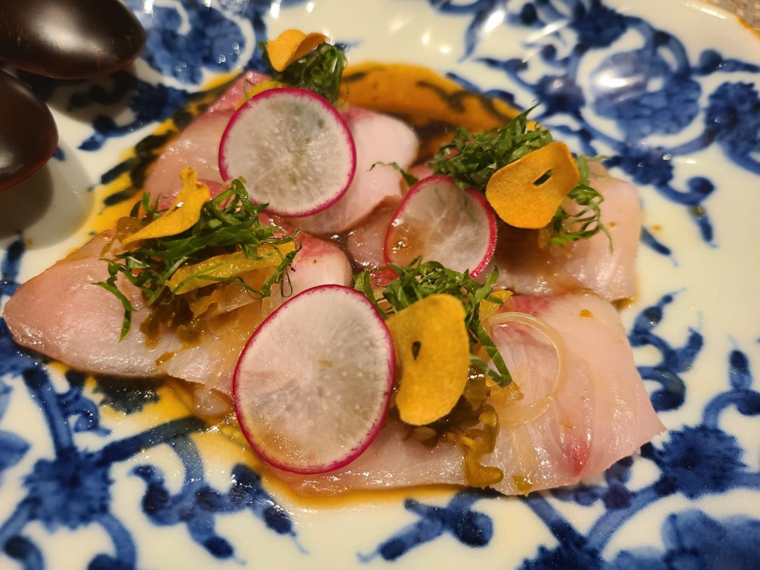 Hamachi Sashimi with Light Ponzu
