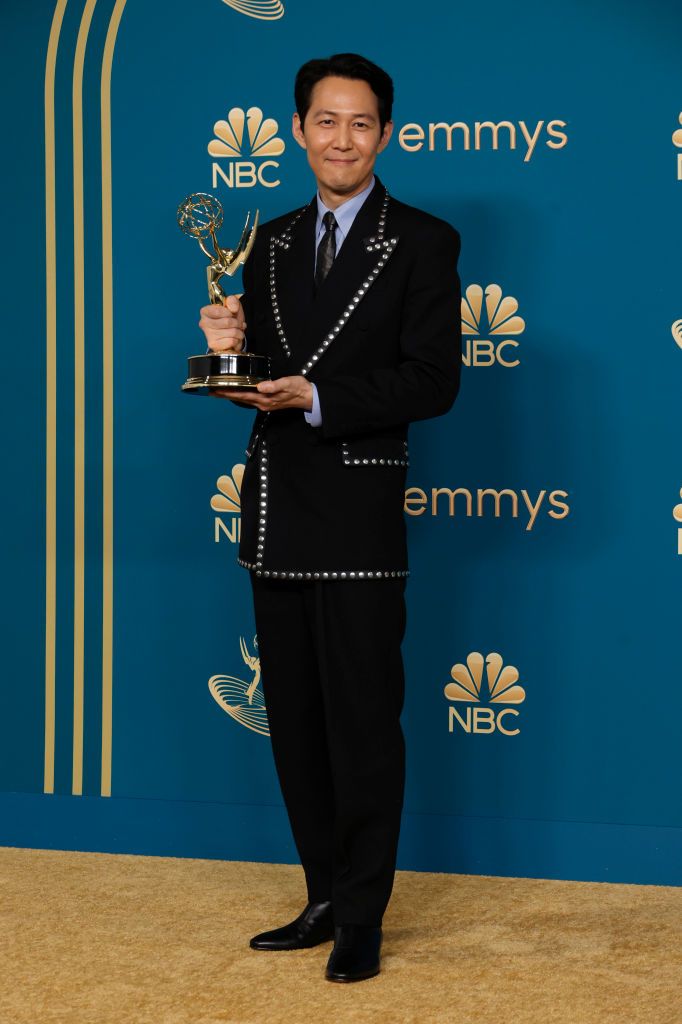 LOS ANGELES, CALIFORNIA - SEPTEMBER 12: Lee Jung-jae, winner of Outstanding Lead Actor in a Drama Series for "Squid Game", poses in the press room during the 74th Primetime Emmys at Microsoft Theater on September 12, 2022 in Los Angeles, California. (Photo by Frazer Harrison/Getty Images)
