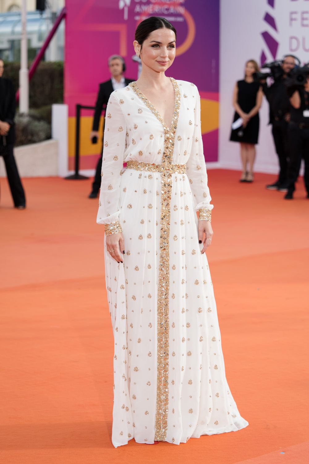 DEAUVILLE, FRANCE - SEPTEMBER 09: Ana de Armas attends the "Blonde" Premiere during the 48th Deauville American Film Festival on September 09, 2022 in Deauville, France. (Photo by Francois G. Durand/Getty Images)