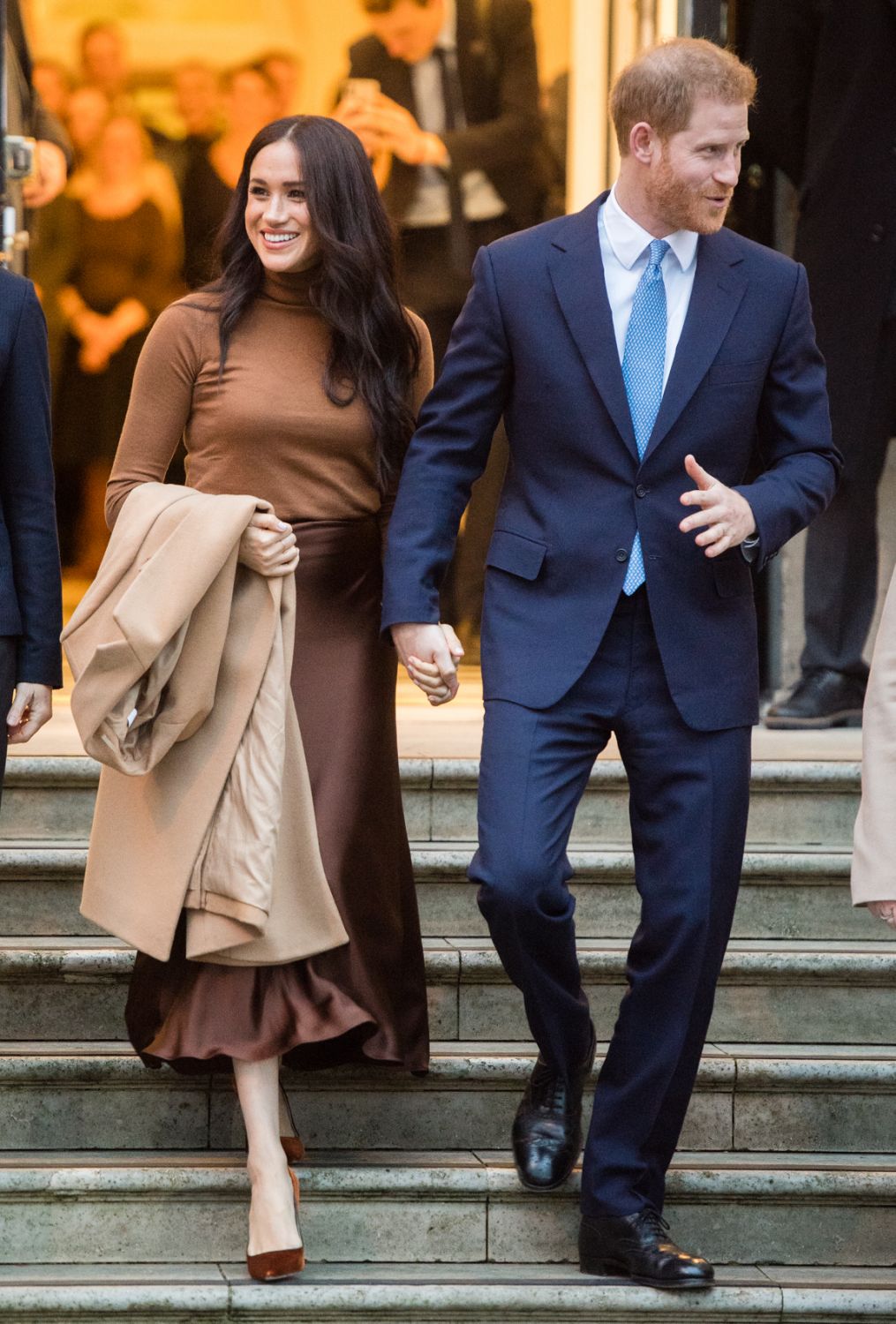 LONDON, ENGLAND - JANUARY 07: Prince Harry, Duke of Sussex and Meghan, Duchess of Sussex leave Canada House on January 07, 2020 in London, England. (Photo by Samir Hussein/WireImage)