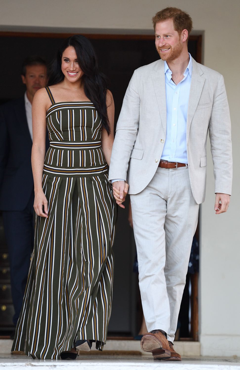 CAPE TOWN, SOUTH AFRICA - SEPTEMBER 24: (UK OUT FOR 28 DAYS) Prince Harry, Duke of Sussex and Meghan, Duchess of Sussex attend a reception for young people, community and civil society leaders at the Residence of the British High Commissioner, during the royal tour of South Africa on September 24, 2019 in Cape Town, South Africa.  (Photo by Pool/Samir Hussein/WireImage)