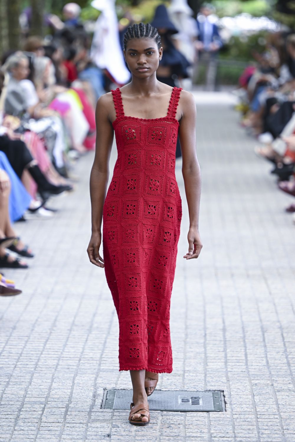 NEW-YORK, USA - SEPTEMBER 13: A model walks the runway during the Adam Lippes Ready to Wear Spring/Summer 2023 fashion show as part of the New York Fashion Week on September 13, 2022 in NY. (Photo by Victor VIRGILE/Gamma-Rapho via Getty Images)