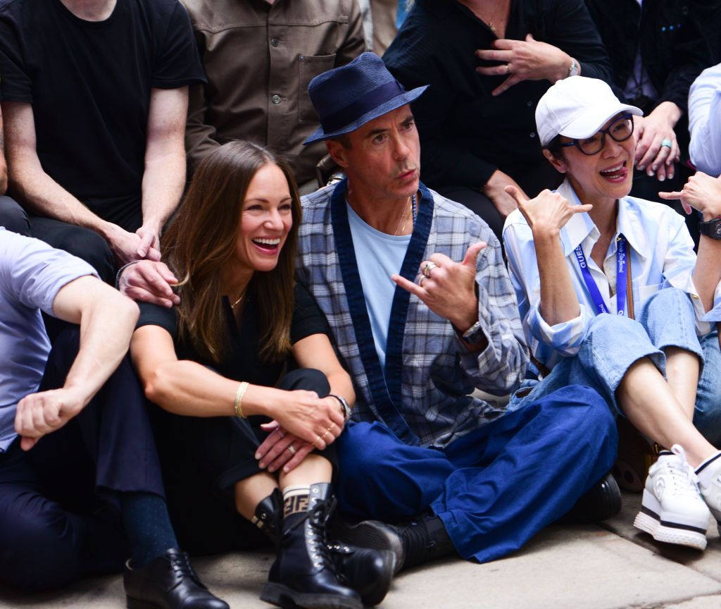 TELLURIDE, COLORADO - SEPTEMBER 03: Susan Downey, Robert Downey Jr. and Michelle Yeoh attend the Telluride Film Festival on September 03, 2022 in Telluride, Colorado. (Photo by Vivien Killilea/Getty Images)