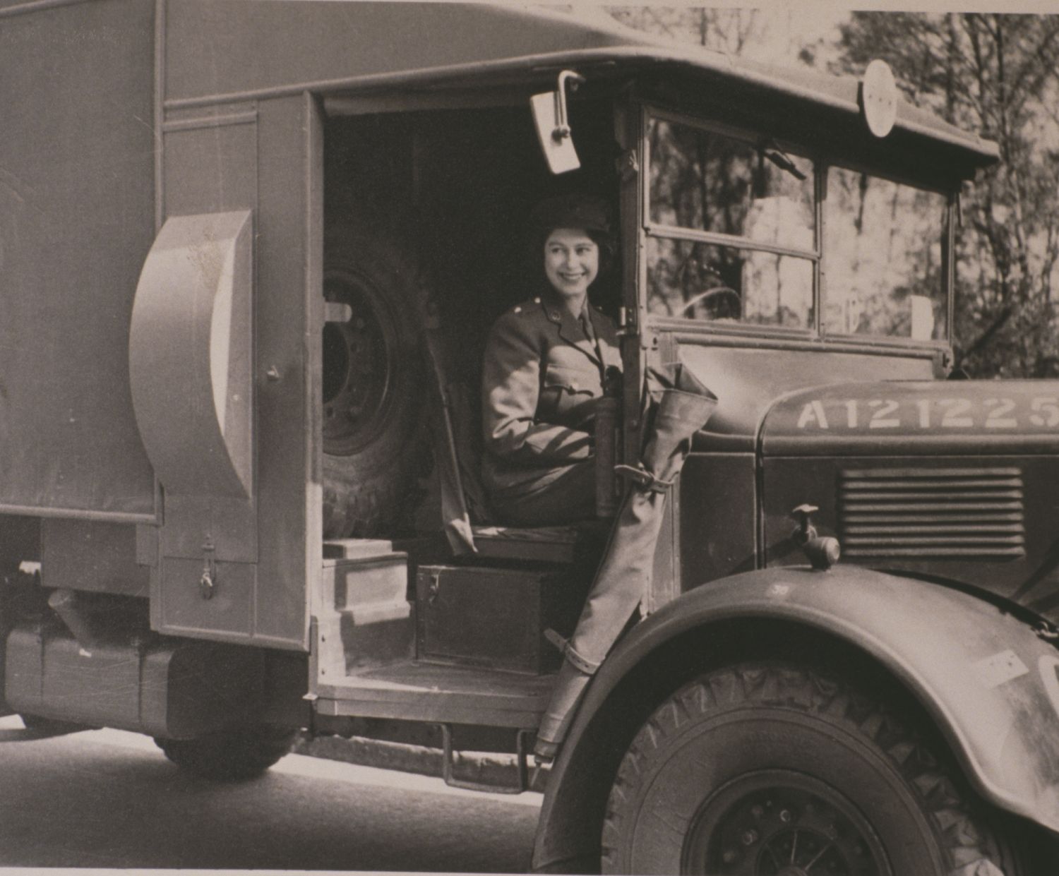 Then Princess Elizabeth driving an ambulance during her wartime service in the ATS (Photo: Getty Images)