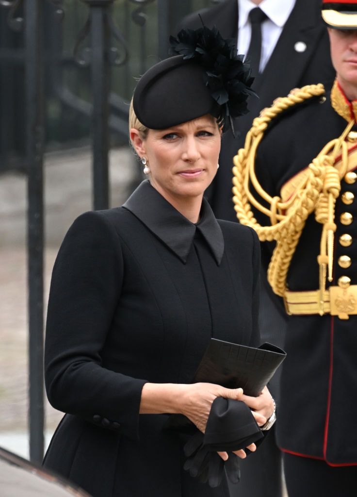 Zara Tindall arrives for the State Funeral of Queen Elizabeth II at Westminster Abbey on September 19 (Photo: Karwai Tang/WireImage/Getty Images)