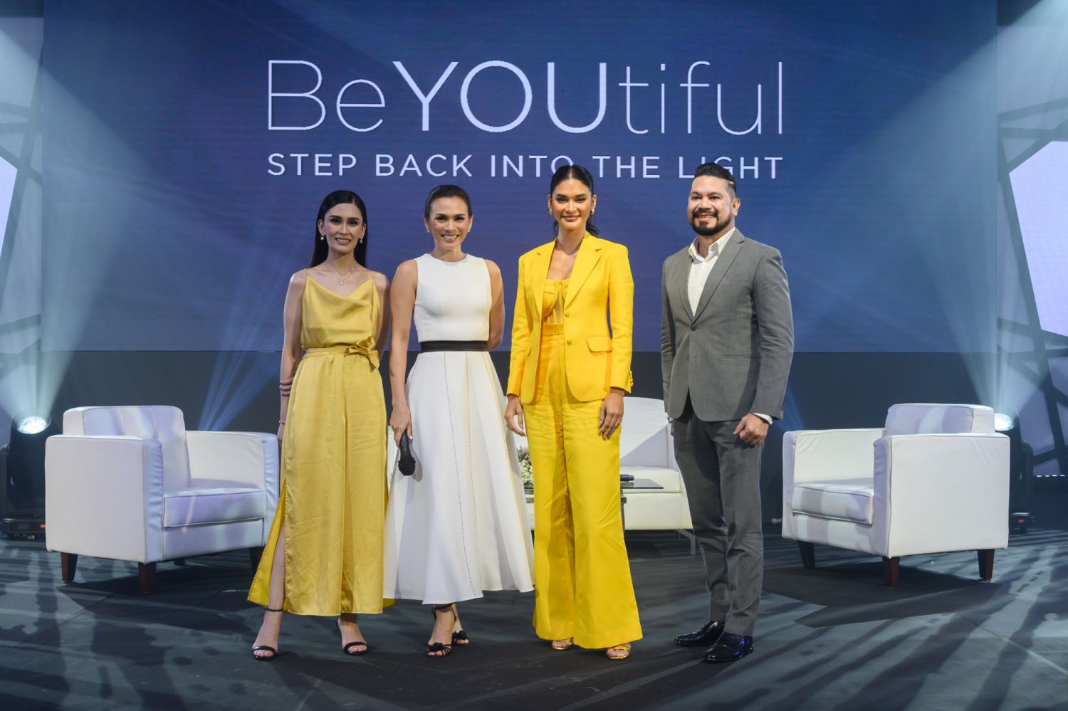 Dr Irene Gaile Robredo-Vitas, event host Issa Litton, Pia Wurtzbach, and Dr Ed Tolentino