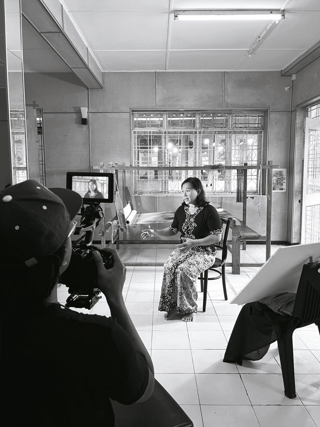 Jacqueline Fong of Tanoti being interviewed for a documentary helmed by Looi, who wants to showcase the people spearheading the local arts scene.