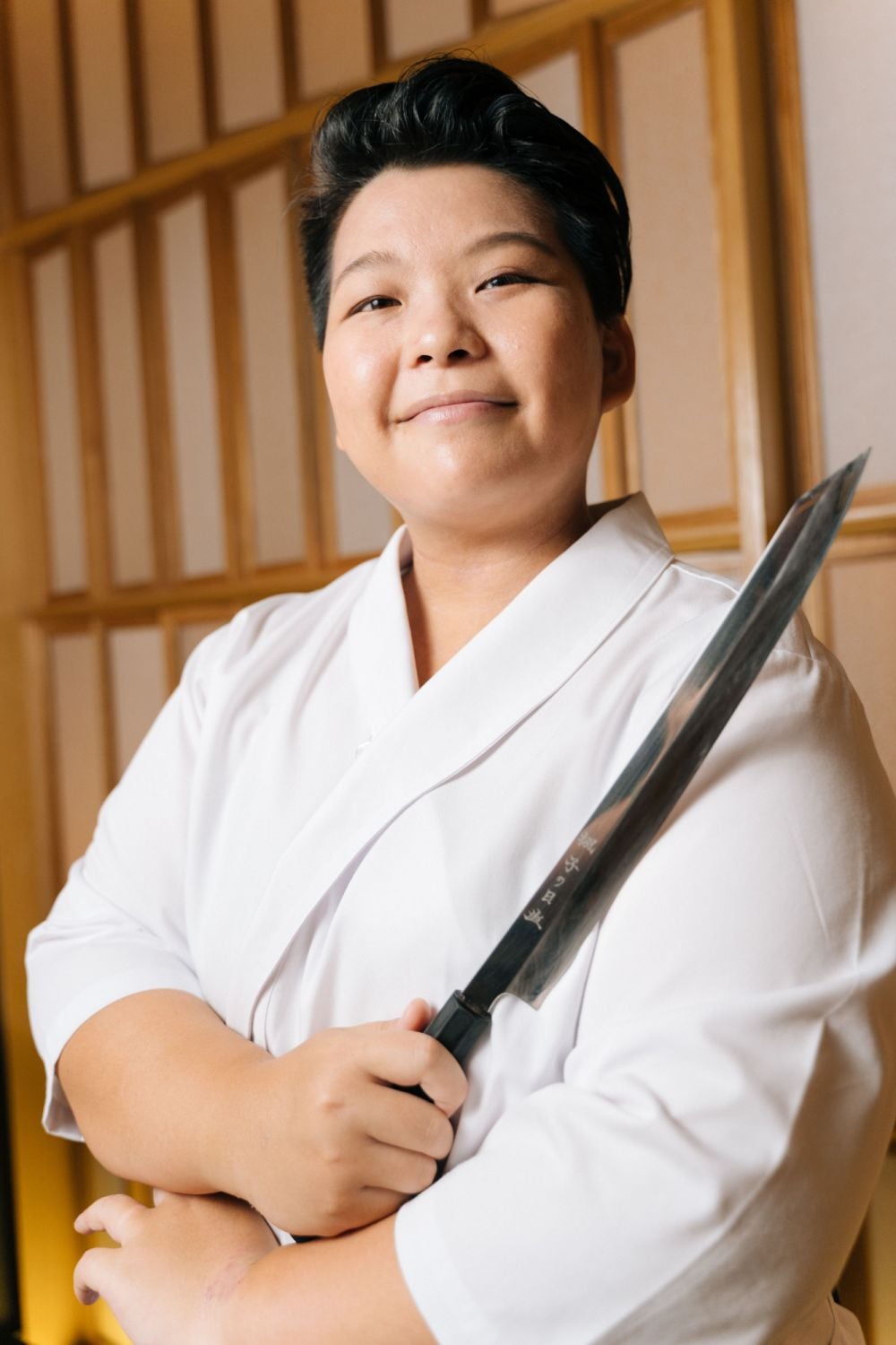 Chef Haruka Hokune of Sushi Azabu