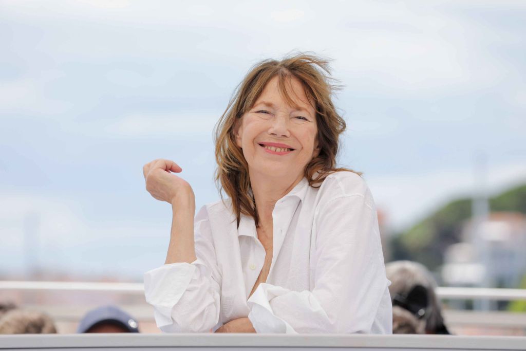 CANNES, FRANCE - JULY 08: Jane Birkin attends the "Jane Par Charlotte (Jane By Charlotte)" photocall during the 74th annual Cannes Film Festival on July 08, 2021 in Cannes, France. (Photo by Stephane Cardinale - Corbis/Corbis via Getty Images)