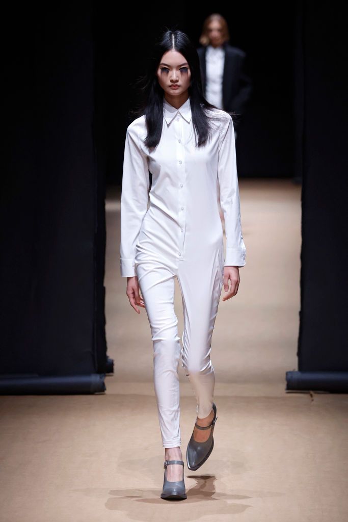 A model walks the runway of the Prada Fashion Show during the Milan Fashion Week Womenswear Spring/Summer 2023 on September 22, 2022 in Milan, Italy. (Photo by Estrop/Getty Images)