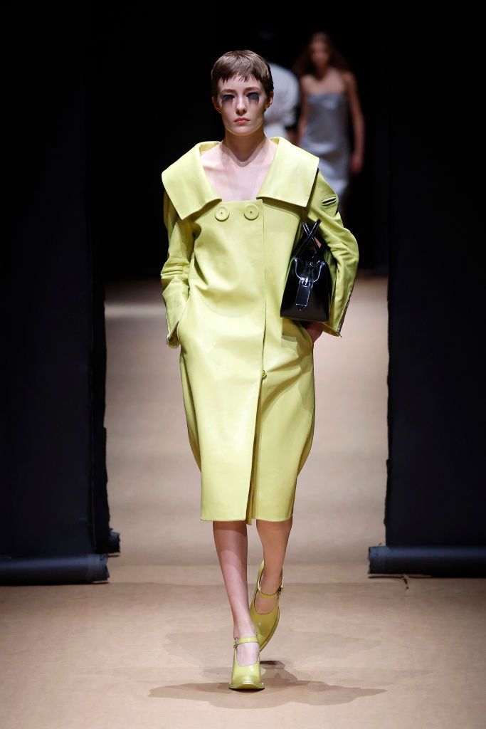 A model walks the runway of the Prada Fashion Show during the Milan Fashion Week Womenswear Spring/Summer 2023 on September 22, 2022 in Milan, Italy. (Photo by Estrop/Getty Images)
