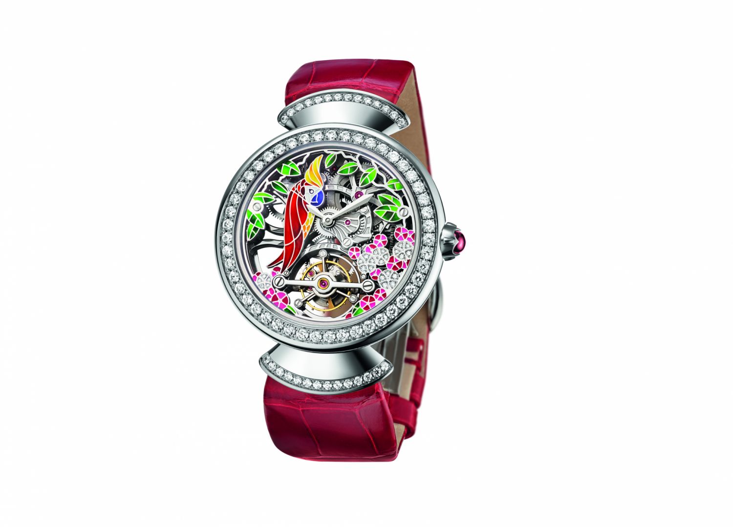 BVLGARI DIVAS’ DREAM鏤空孔雀陀飛輪腕錶