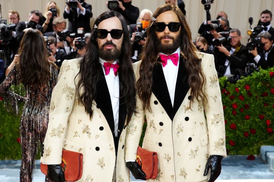 NEW YORK, NEW YORK - MAY 02: (L-R) Alessandro Michele and Jared Leto attend The 2022 Met Gala Celebrating "In America: An Anthology of Fashion" at The Metropolitan Museum of Art on May 02, 2022 in New York City. (Photo by Jeff Kravitz/FilmMagic)
