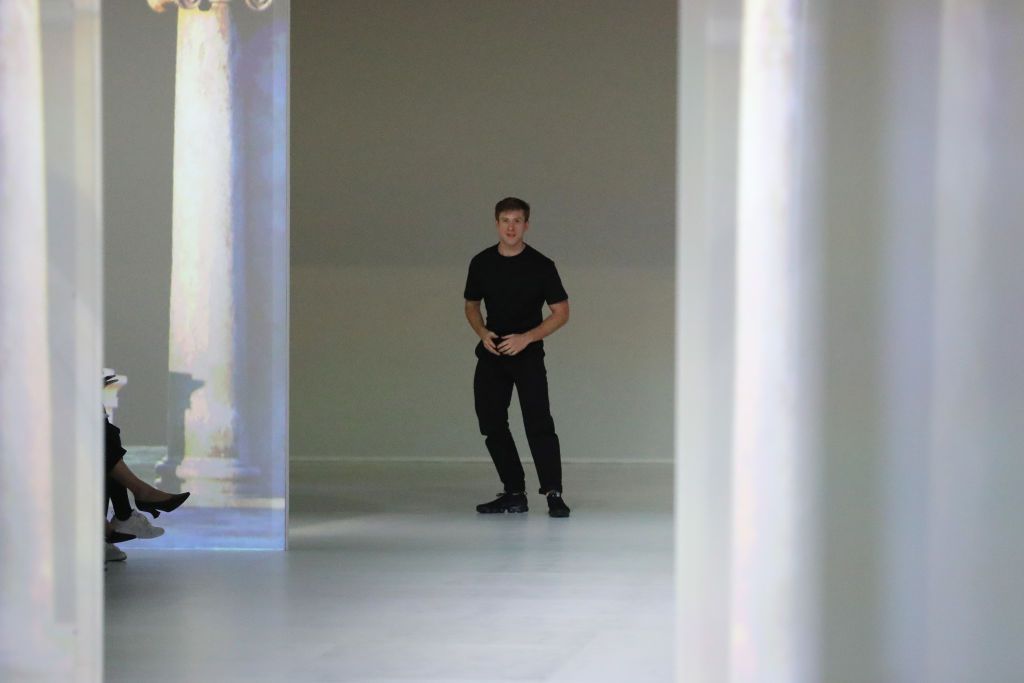 MILAN, ITALY - FEBRUARY 22: Fashion designer Daniel Lee acknowledges the audience on the runway during the Bottega Veneta fashion show as part of Milan Fashion Week Fall/Winter 2020-2021 on February 22, 2020 in Milan, Italy. (Photo by Vittorio Zunino Celotto/Getty Images)