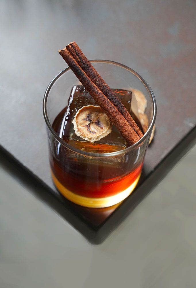 Banana Rhubarb Old Fashioned