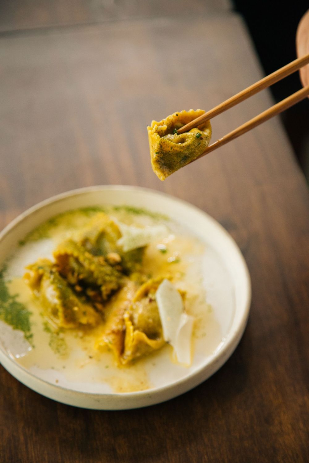 The umami and richness of the beef rump wrapped in kombu-infused pasta is hard to resist