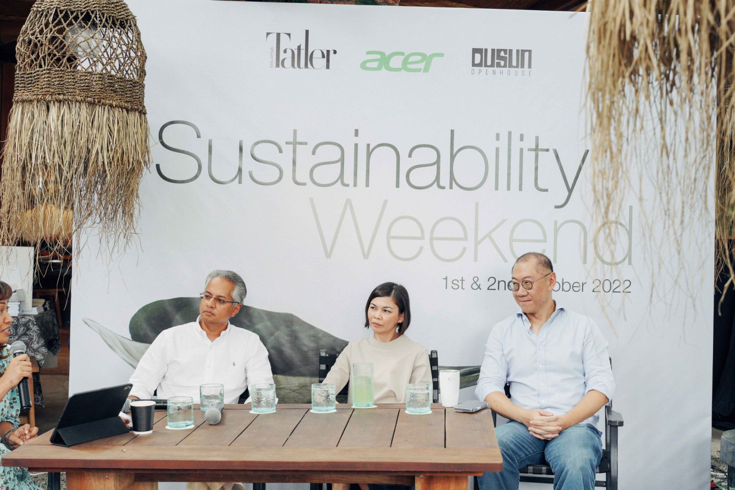 The second panel features Dato Azmir Merican of Time Darby Property, Yasmin Rashid of EcoKnights and Andrew Chan of PwC Malaysia
